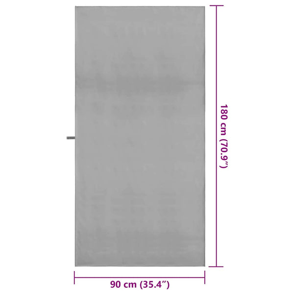 Sporthandtücher 2er-Set Dunkelgrau 90x180 cm