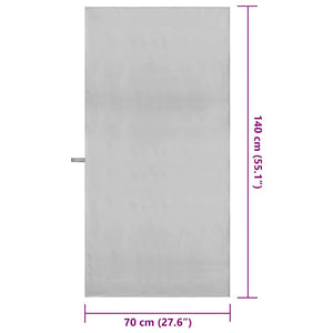 2er-Set Sporthandtücher Grau 140x70 cm
