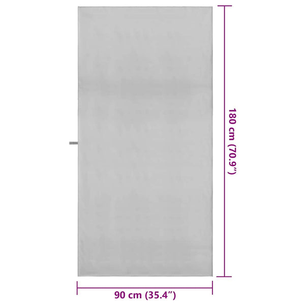 2er-Set Sporthandtücher Grau 180x90 cm