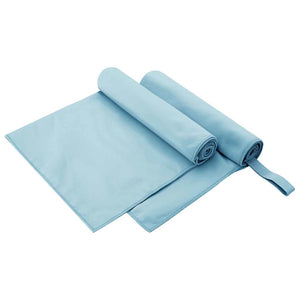 Blaue Sporthandtücher, 2er-Set, 100 x 50 cm