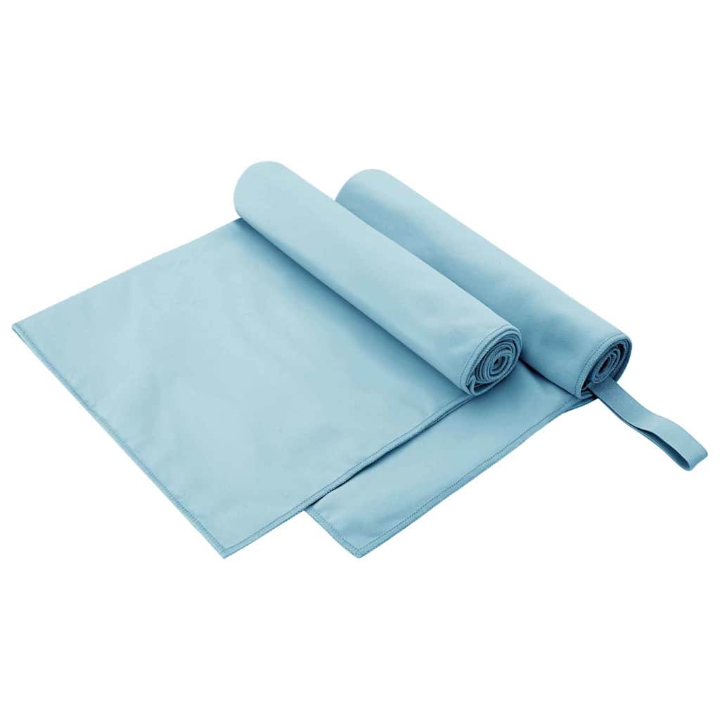 Blaue Sporthandtücher, 2er-Set, 100 x 50 cm