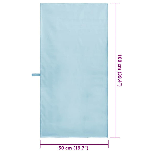 Blaue Sporthandtücher, 2er-Set, 100 x 50 cm