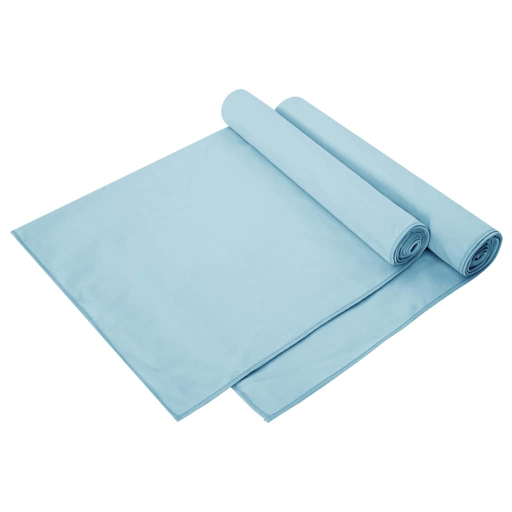 2er-Set Sporthandtücher Blau 140x70 cm
