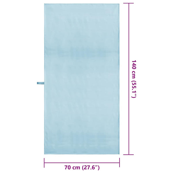 2er-Set Sporthandtücher Blau 140x70 cm