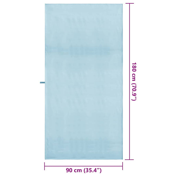 2er-Set blaue Sporthandtücher 180x90 cm