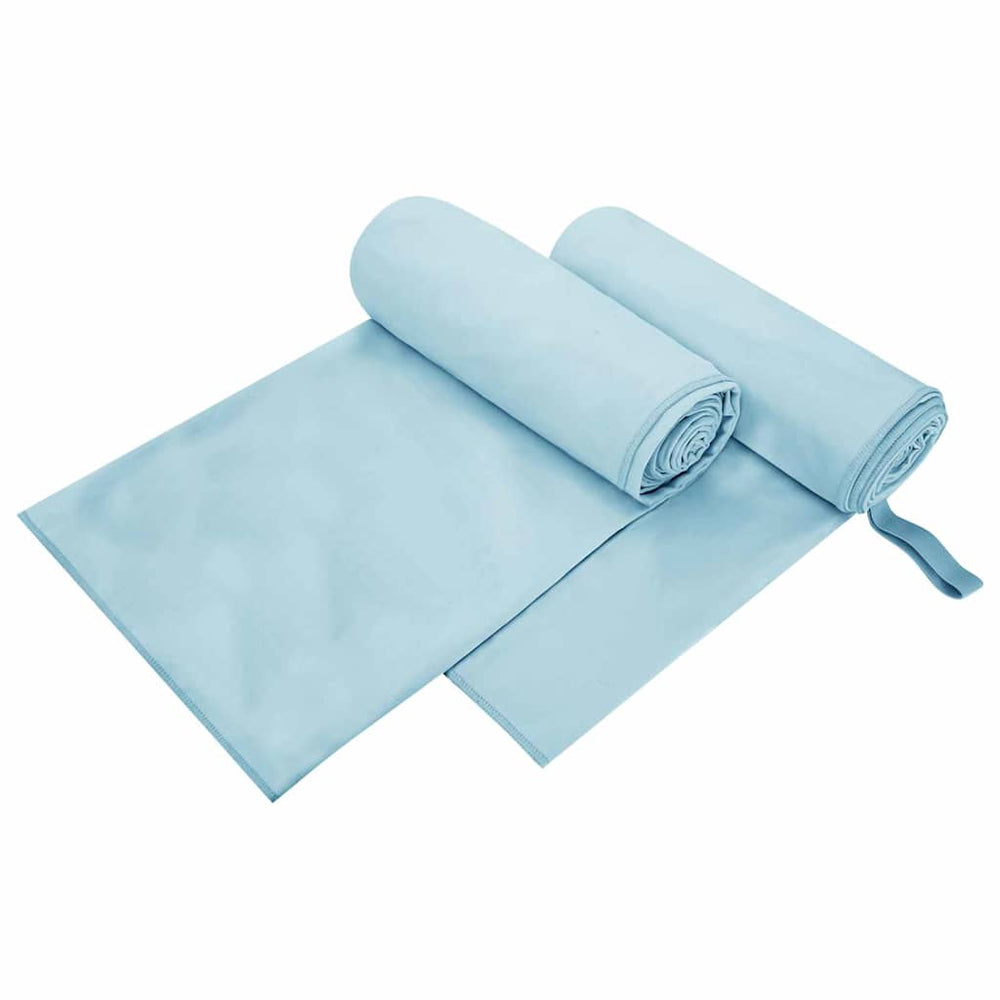 2er-Set blaue Sporthandtücher, 200x100 cm