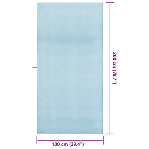 2er-Set blaue Sporthandtücher, 200x100 cm