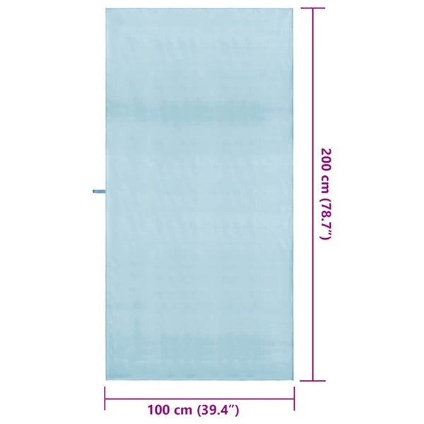 2er-Set blaue Sporthandtücher, 200x100 cm