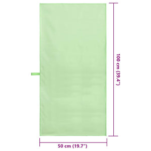 Sporthandtücher Grün 2er-Set 100x50 cm