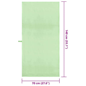 Sporthandtücher Grün 2er-Set, 140x70 cm
