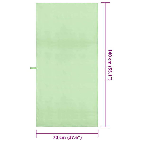 Sporthandtücher Grün 2er-Set, 140x70 cm