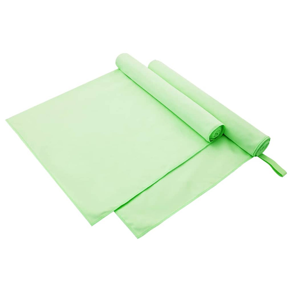 2er-Pack Sporthandtücher Grün 180x90 cm