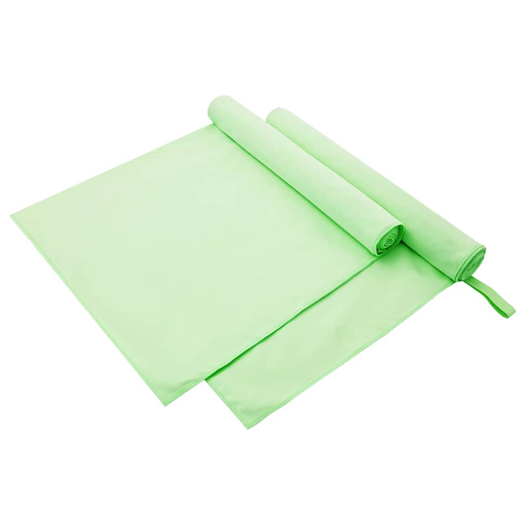 2er-Pack Sporthandtücher Grün 180x90 cm
