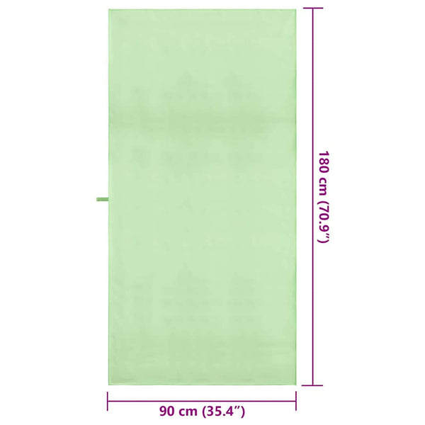 2er-Pack Sporthandtücher Grün 180x90 cm