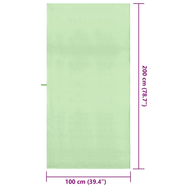 Grüne Sporthandtücher, 2er-Set, 200x100 cm