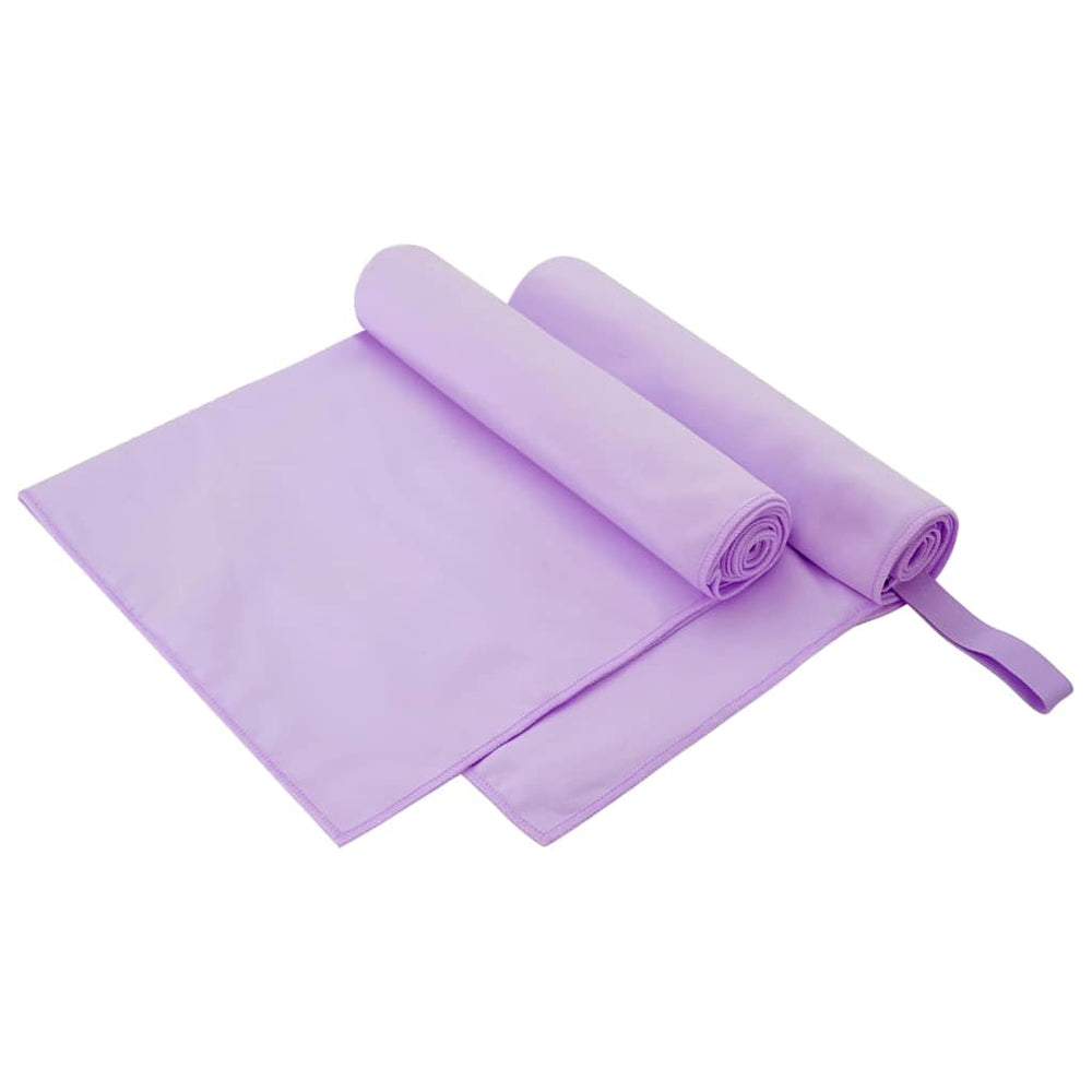 2er-Pack Sport Handtücher Lila 100x50cm