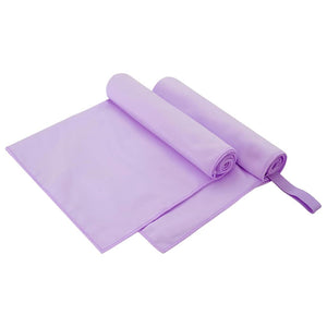 2er-Pack Sport Handtücher Lila 100x50cm