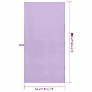 2er-Pack Sport Handtücher Lila 100x50cm