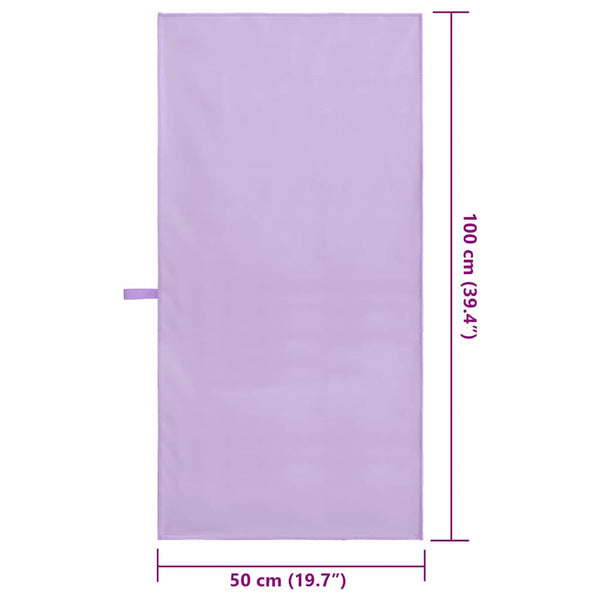 2er-Pack Sport Handtücher Lila 100x50cm