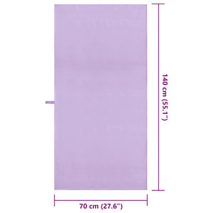 2er-Pack Sporthandtücher Lila 140x70 cm