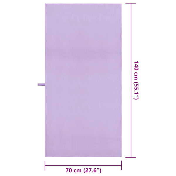 2er-Pack Sporthandtücher Lila 140x70 cm