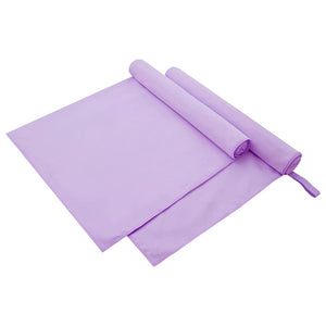 2er-Set Sporthandtücher Lila 180x90 cm
