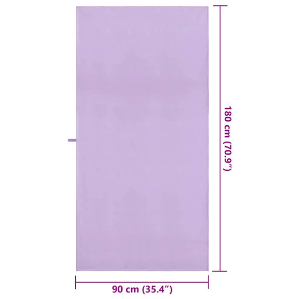 2er-Set Sporthandtücher Lila 180x90 cm