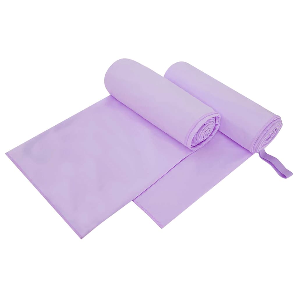 Sporthandtücher Lila 2er-Set 200x100 cm