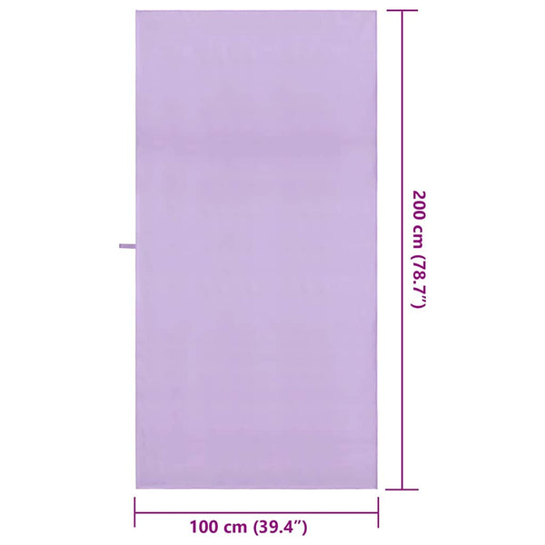 Sporthandtücher Lila 2er-Set 200x100 cm