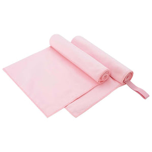 2er-Set Sporthandtücher Rosa 100x50 cm