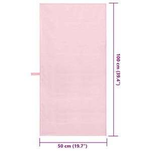 2er-Set Sporthandtücher Rosa 100x50 cm