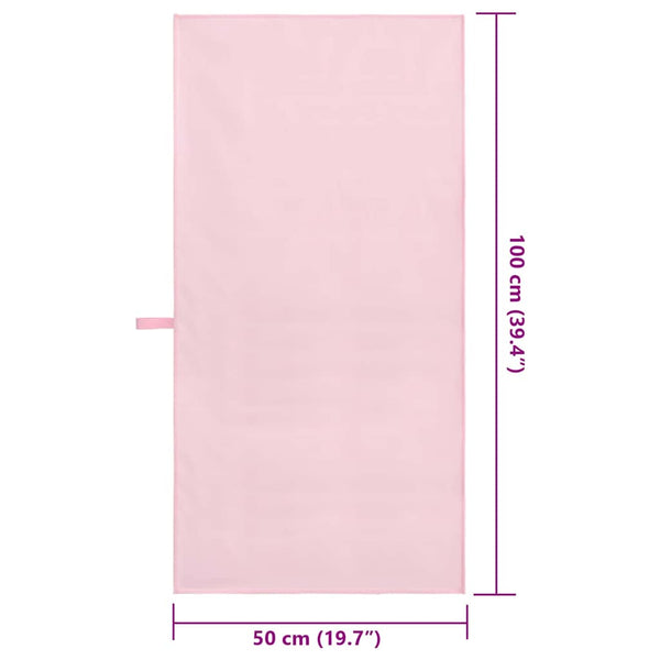 2er-Set Sporthandtücher Rosa 100x50 cm