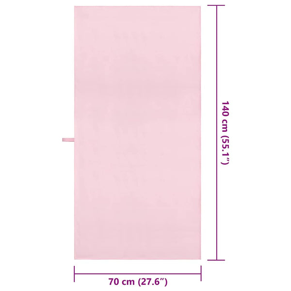 2er-Pack Sporthandtücher Rosa 140x70 cm