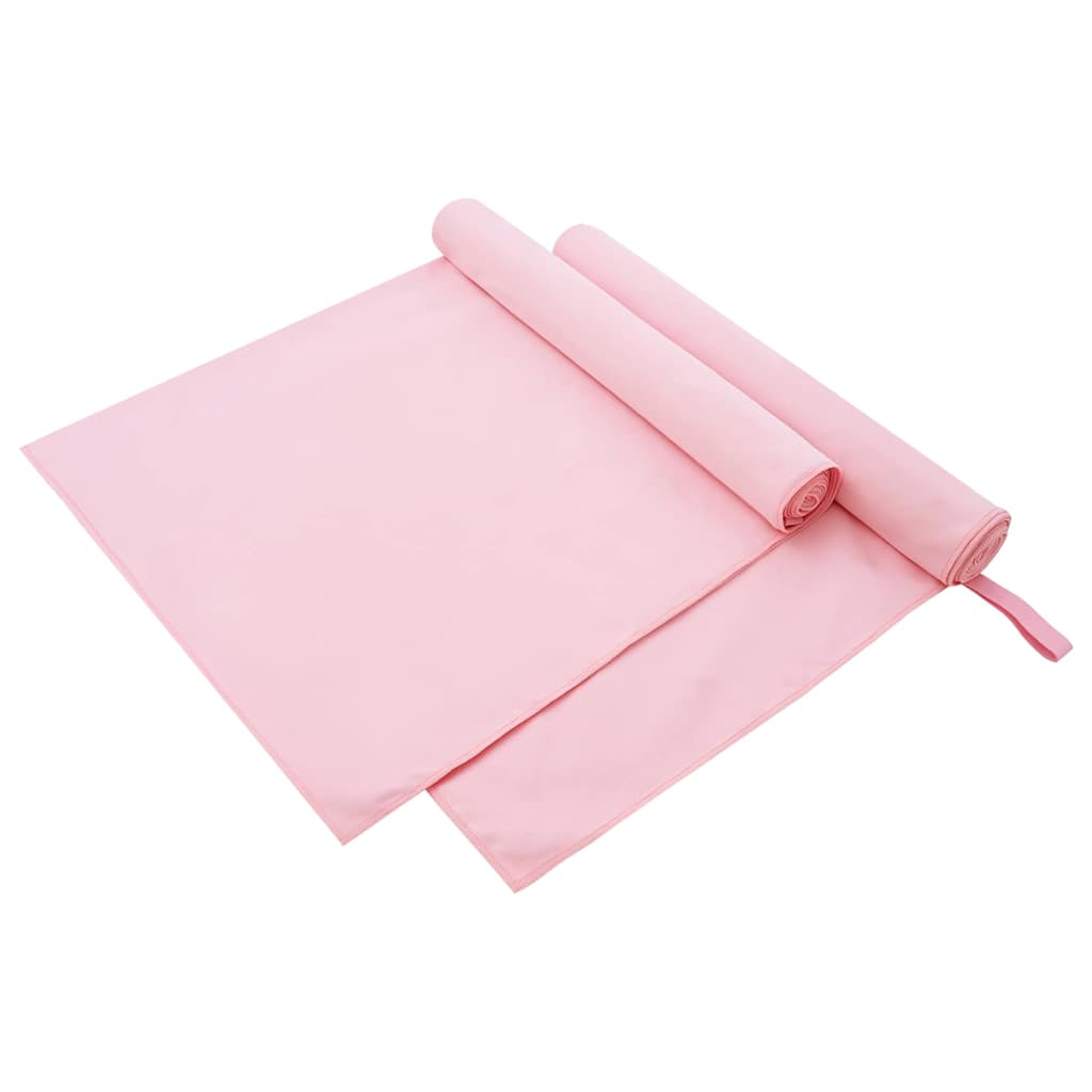 2er-Set Sporthandtücher Rosa 180x90 cm