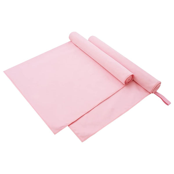 2er-Set Sporthandtücher Rosa 180x90 cm
