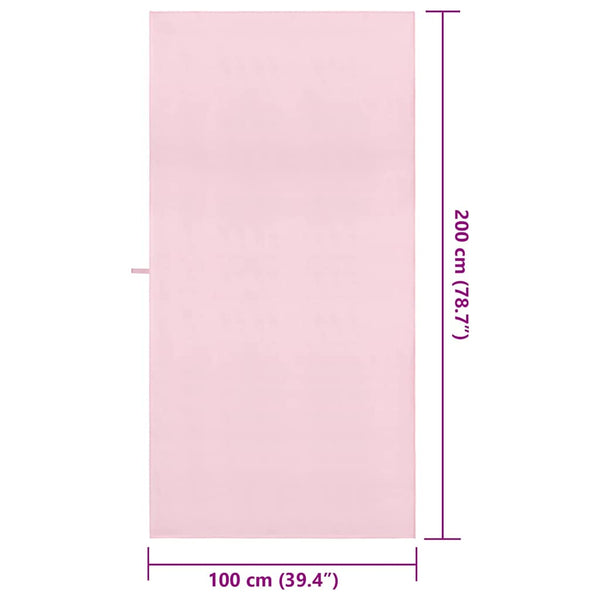 2er-Set Sporthandtücher Rosa 200x100 cm