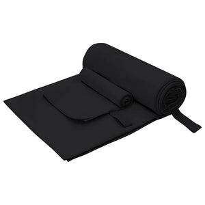 Sporthandtuch Set Schwarz 2-teilig