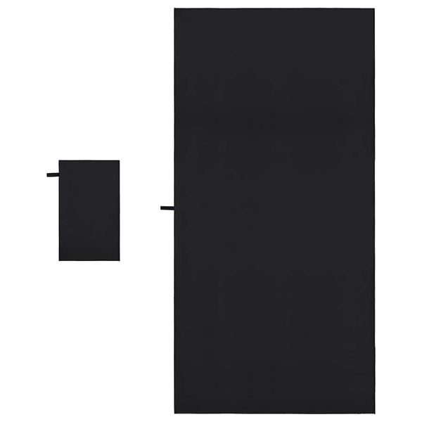 Sporthandtuch Set Schwarz 2-teilig