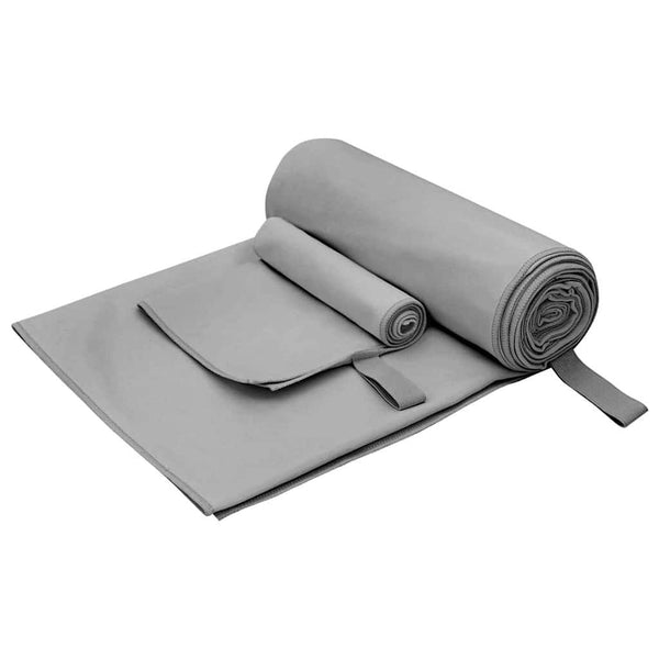 Sporthandtuch Set Dunkelgrau 2-teilig