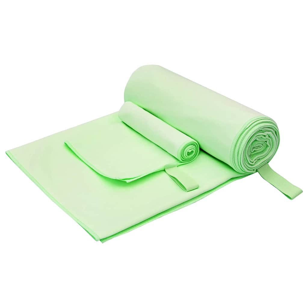 Sporthandtuch Set Grün, 2-teilig