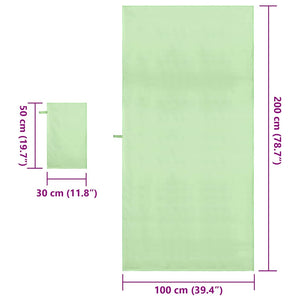 Sporthandtuch Set Grün, 2-teilig