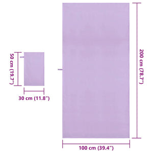 Sporthandtuch Set Lila 2-teilig