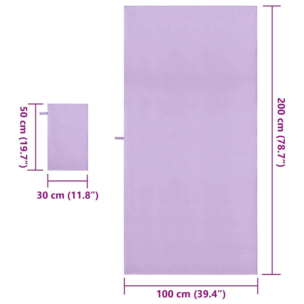 Sporthandtuch Set Lila 2-teilig