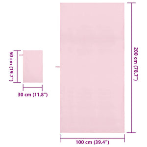 Sporthandtuch Set Rosa 2-teilig