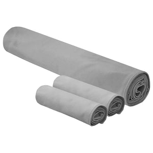 Sporthandtuch Set 3-teilig Dunkelgrau