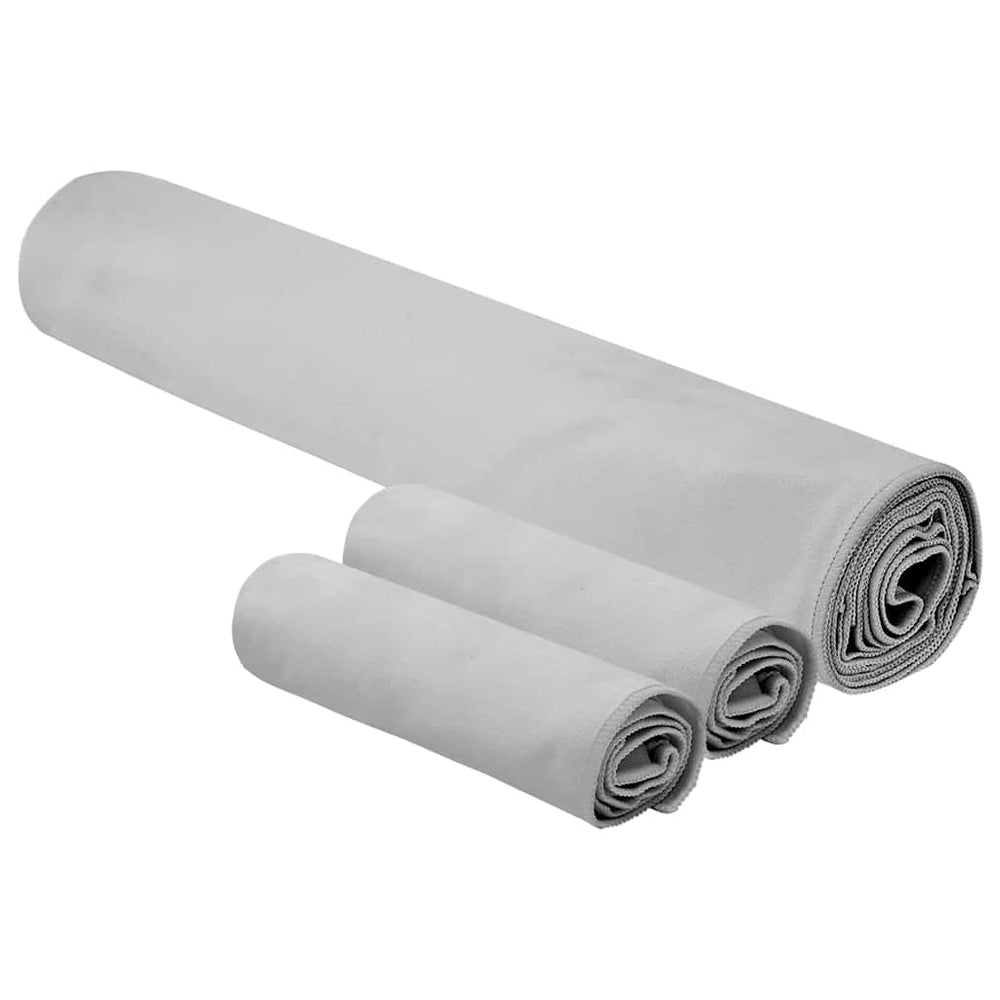 Sporthandtuch Set 3-teilig Grau