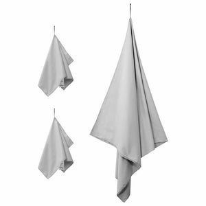 Sporthandtuch Set 3-teilig Grau