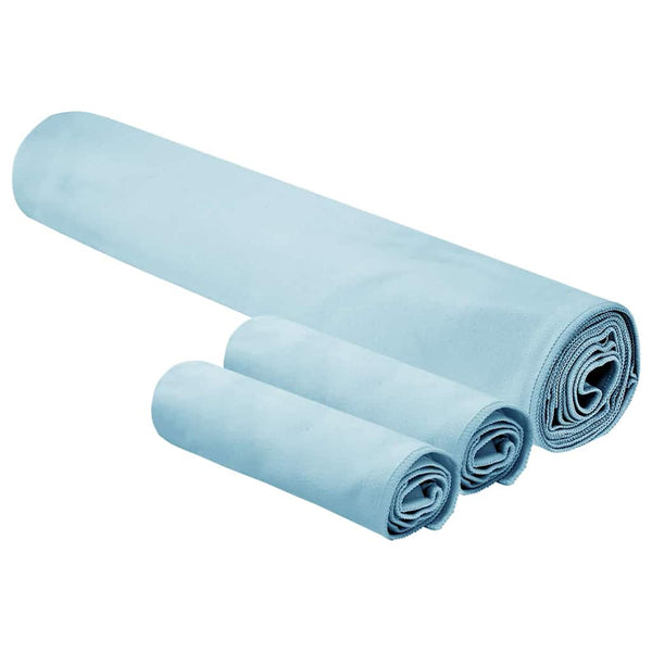 Sport Handtuch Set Blau 3-teilig