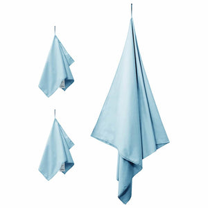 Sport Handtuch Set Blau 3-teilig
