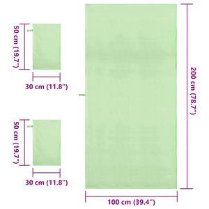 Sporthandtuch Set 3-teilig Grün